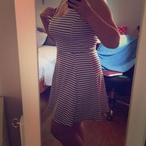 Stripped skater dress.
